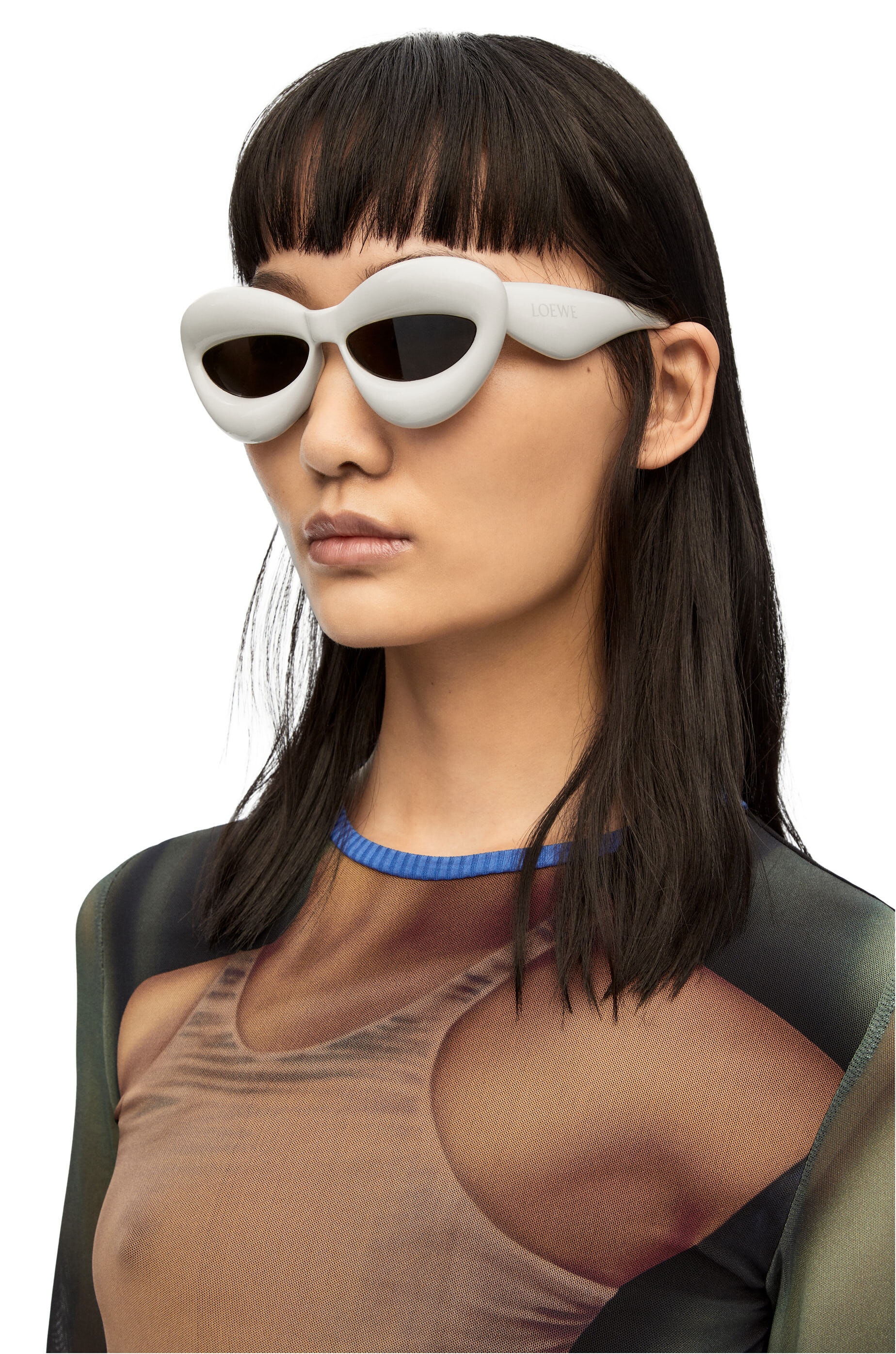 Inflated cateye sunglasses in nylon - 2