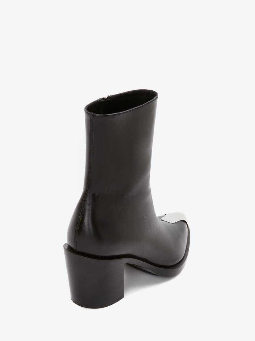 Women's Punk Boot in Black/silver - 3