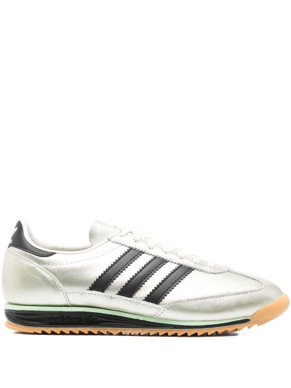 SL 72 OG three-stripe metallic-leather sneakers - 1