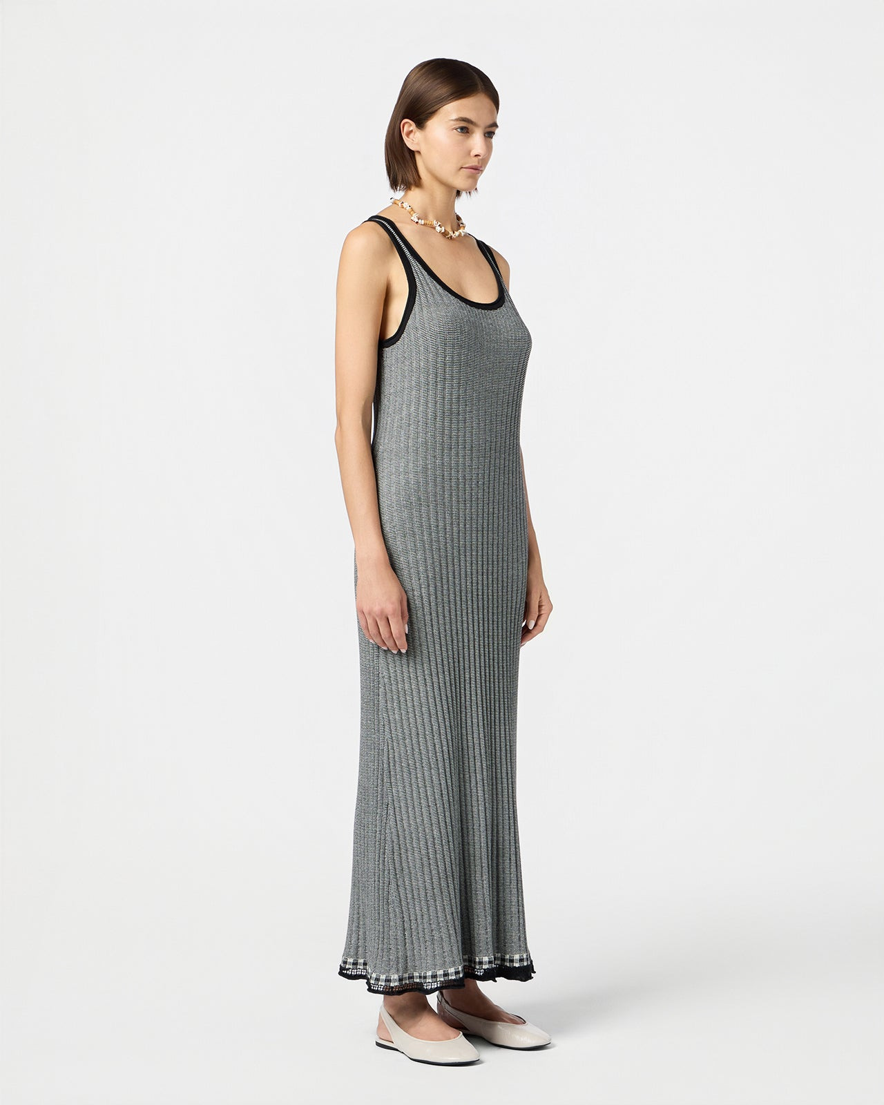 Fine Stripe Maxi Dress - 5