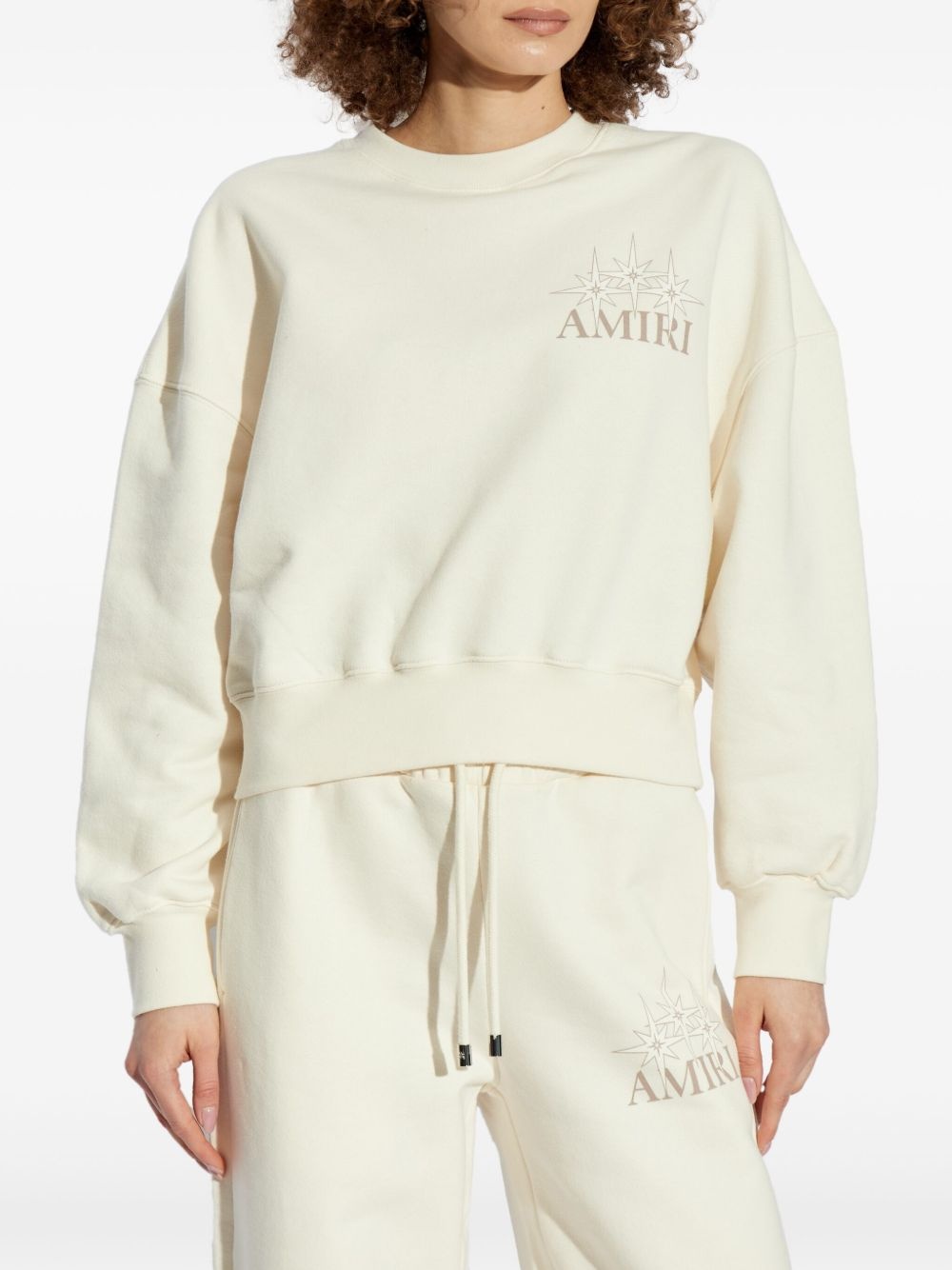 logo-print cotton sweatshirt - 3