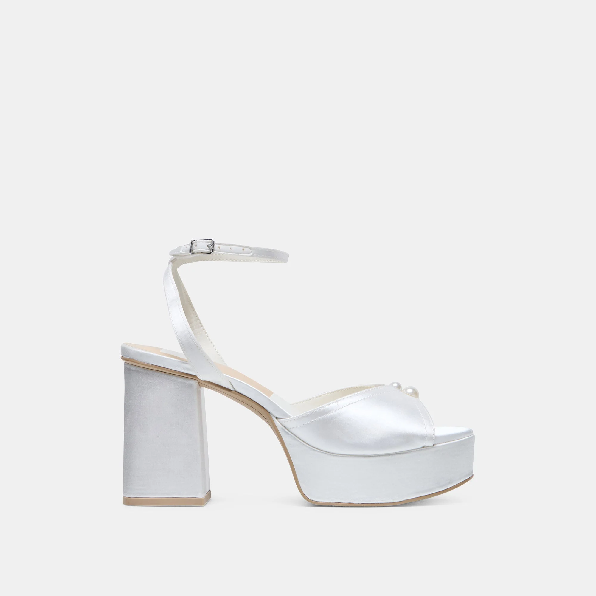 BRYLA HEELS WHITE SATIN - 1