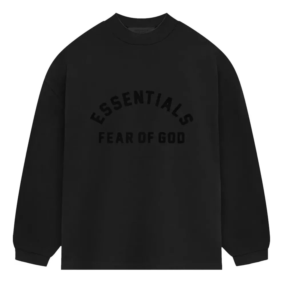 Fear of God Essentials SS24 Heavy Jersey Long-Sleeve T-Shirt 'Jet Black' 125SP242014F - 1