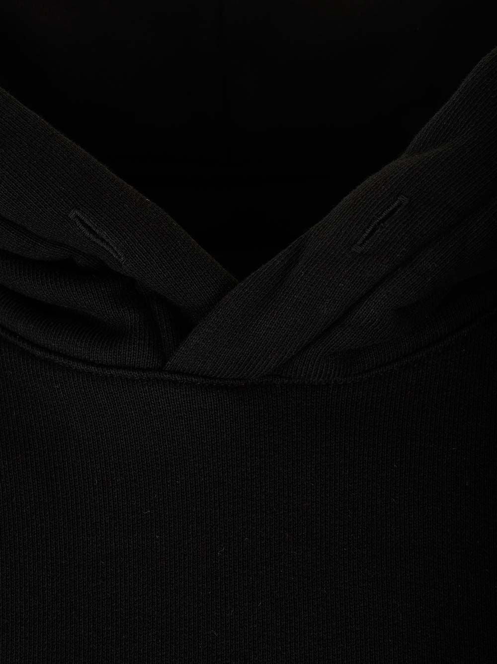 Black Cropped Hoodie Sweatshirts Black - 5