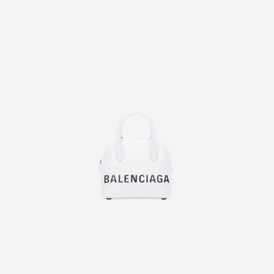 BALENCIAGA Women's Ville Xxs Handbag in White/black outlook