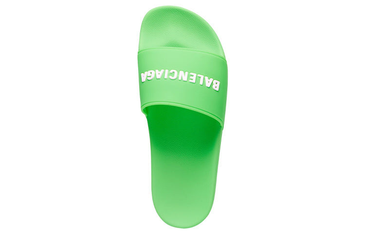 Balenciaga Pool Slides 'Fluo Green' 565826W1S823590 - 3