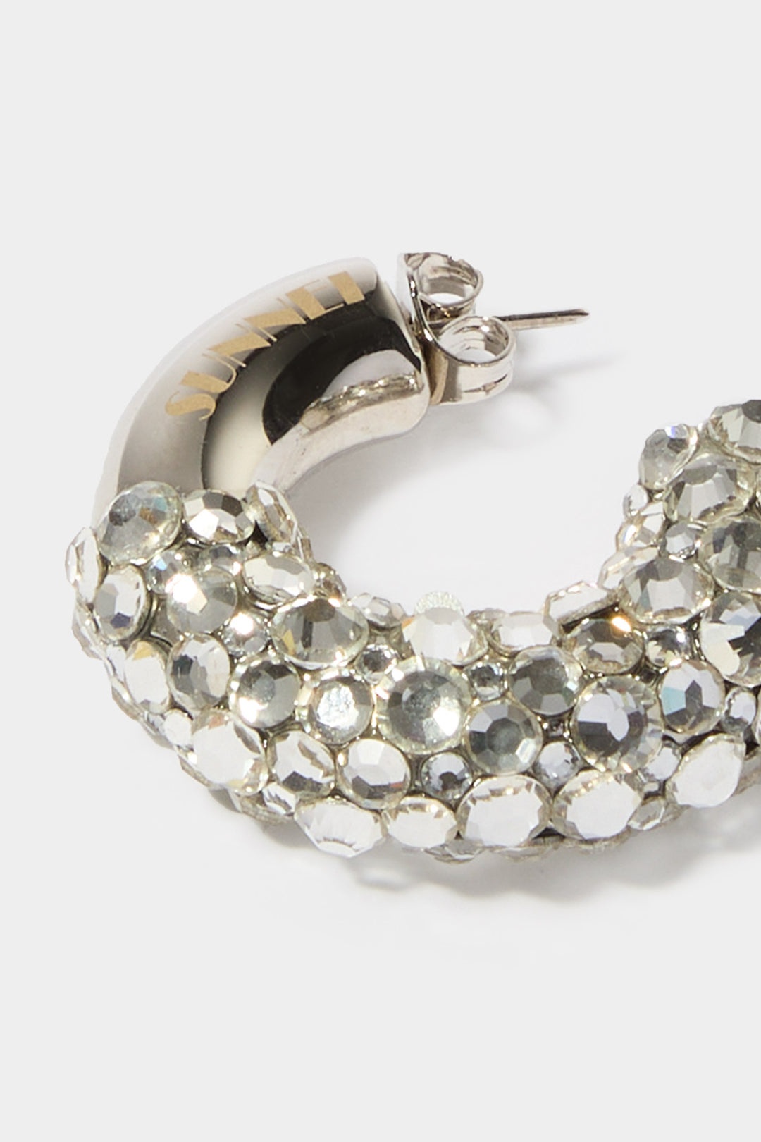 GLITTERIZED EARRINGS / silver - 3