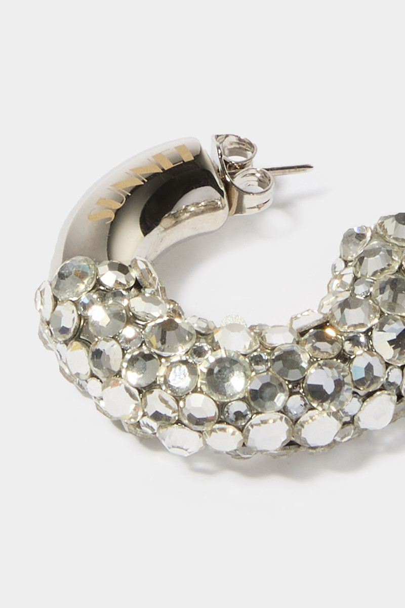 GLITTERIZED EARRINGS / silver 3