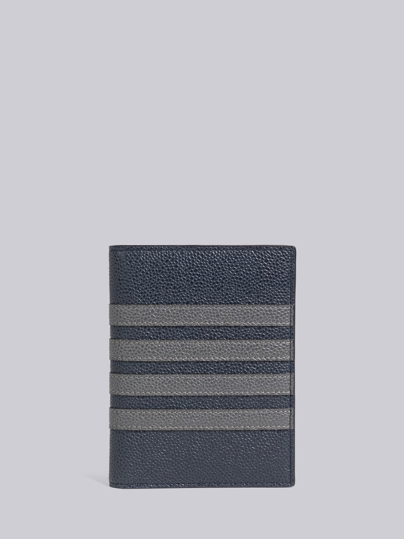 Pebble Grain Leather 4-Bar Passport Holder 1