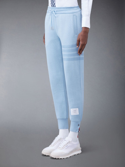 Thom Browne 4-Bar-stripe cotton track pants outlook