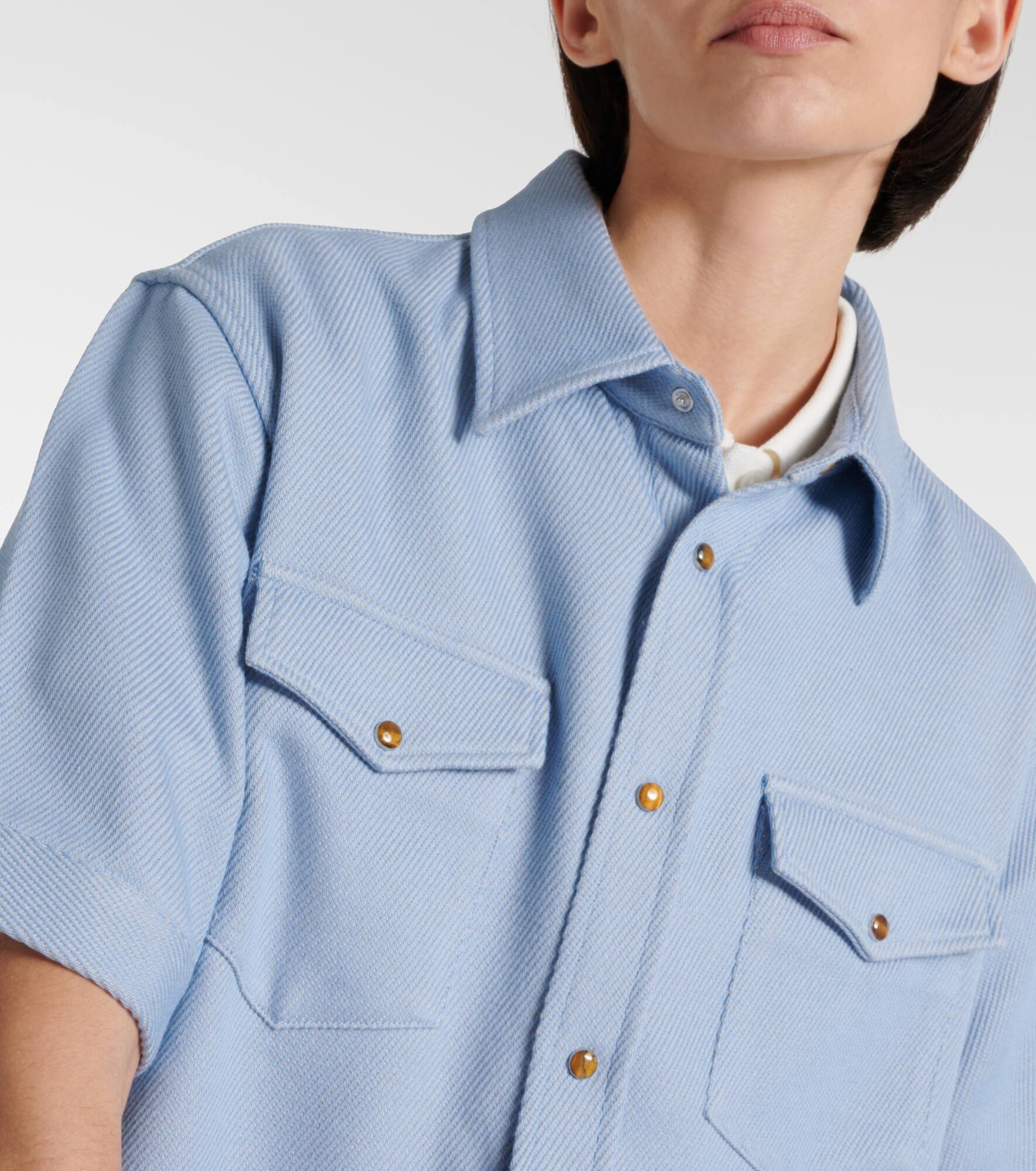 Cashmere and cotton shirt - 5