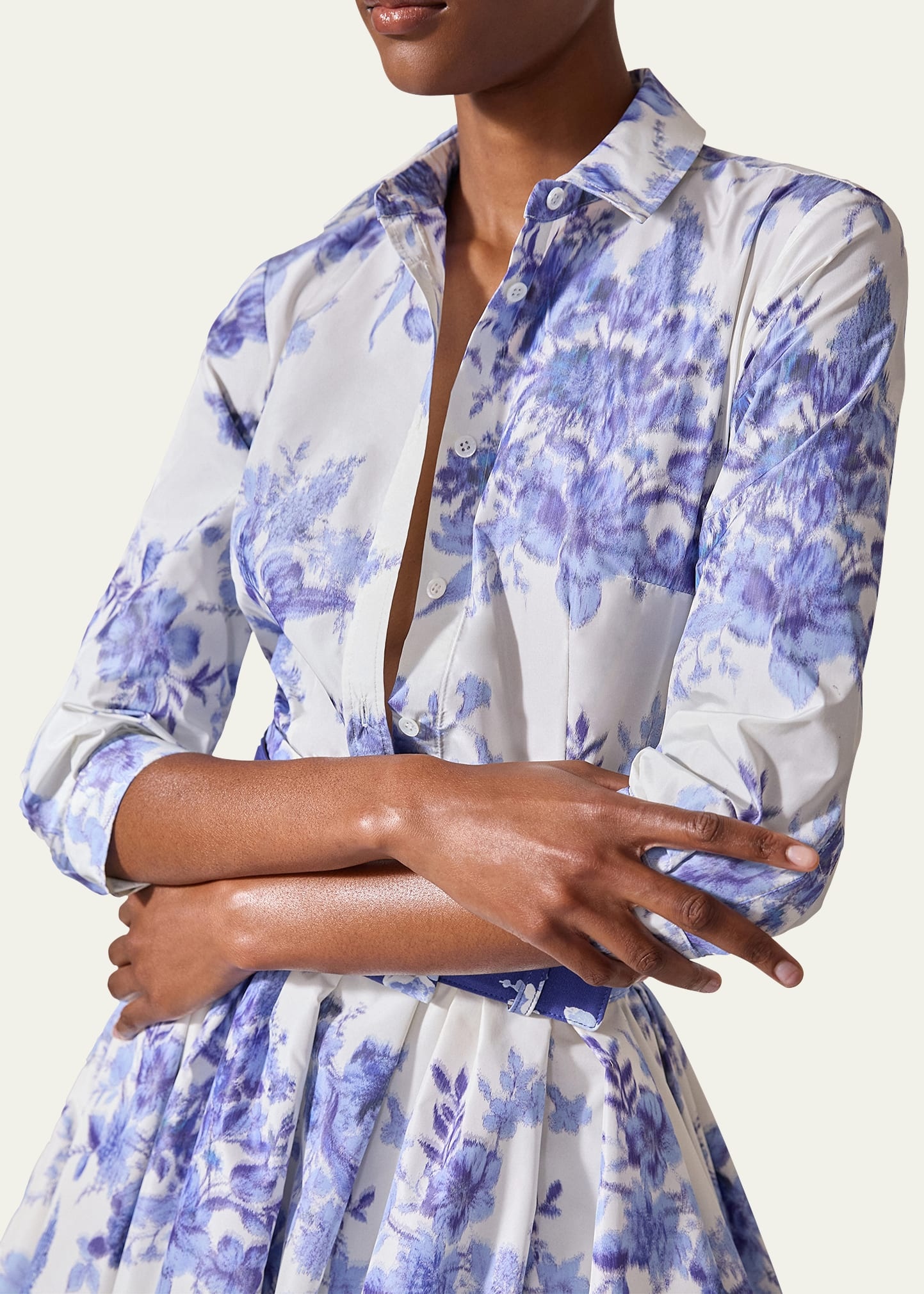 Blur Floral Button-Down Icon Blouse - 4
