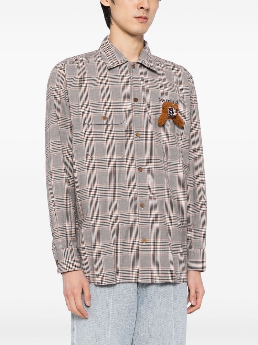 With My Friend checked cotton shirt - 3
