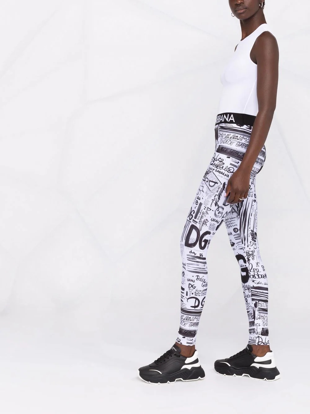 graffiti-print leggings - 4