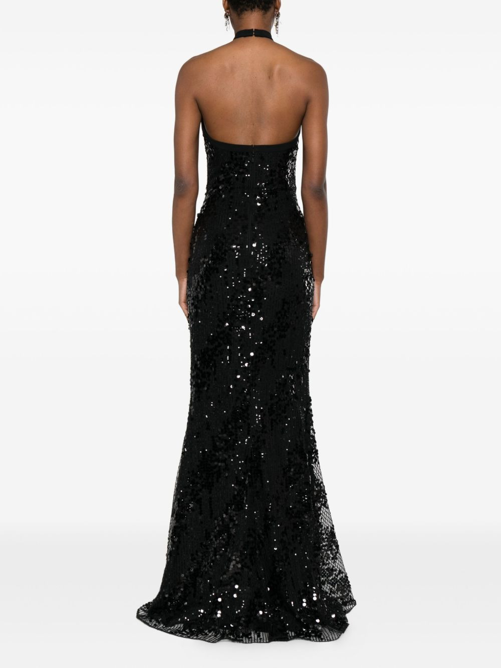 halter-neck sequin dress - 4
