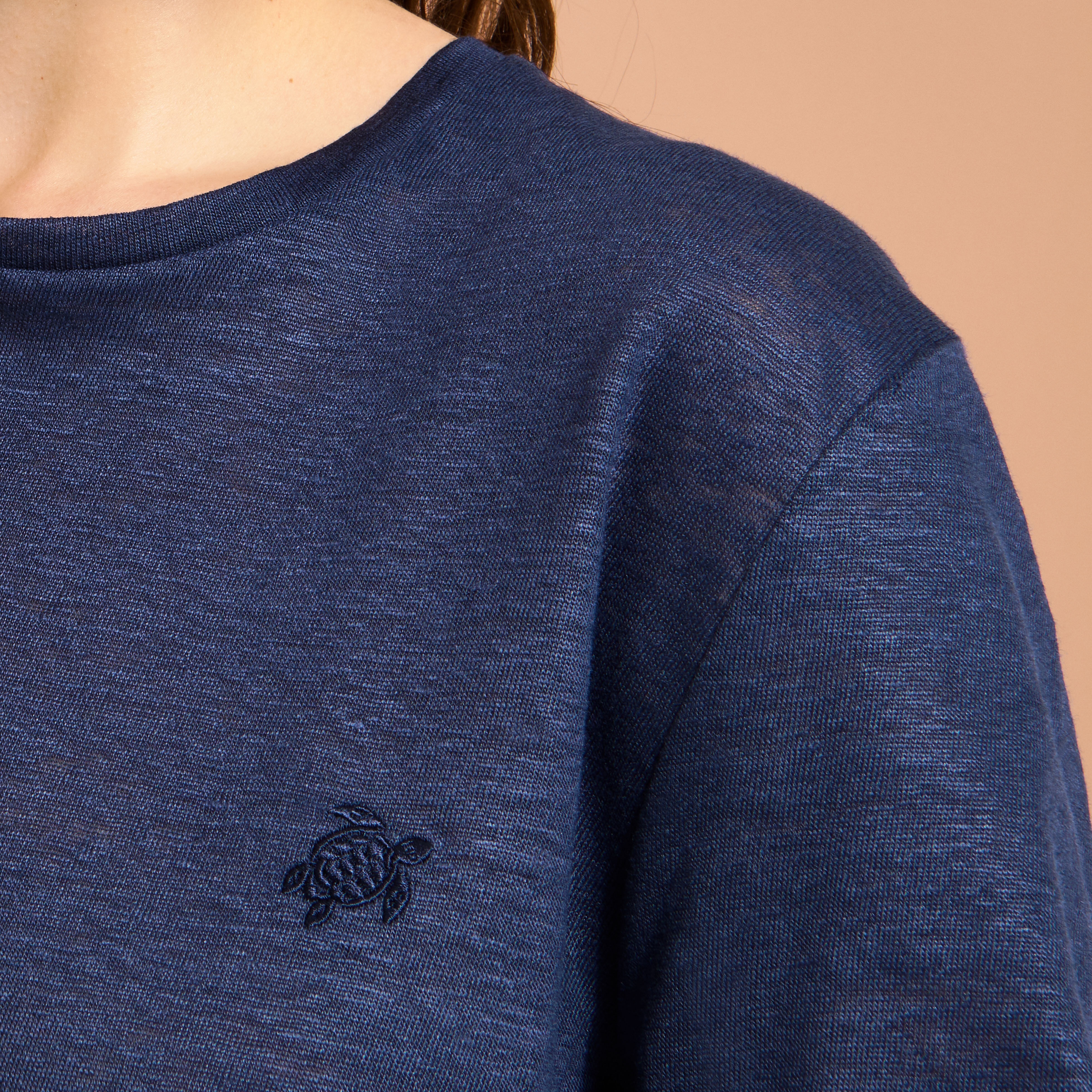 Unisex Linen Long Sleeves T-shirt Solid - 8