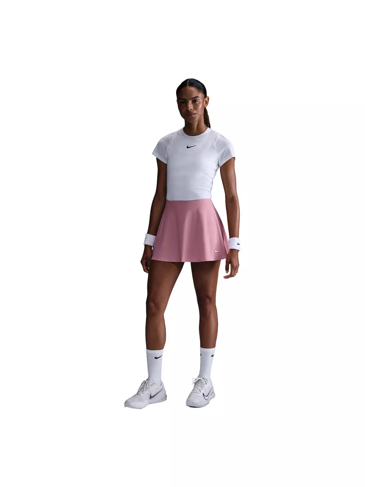 Women's Dri-FIT Victory Mid-Rise Short Flouncy Tennis Skirt -Pink - 3