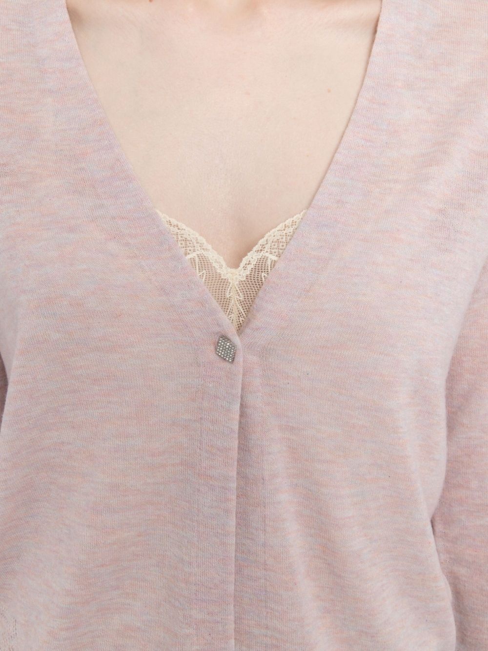 Manylla button-front V-neck cardigan - 7