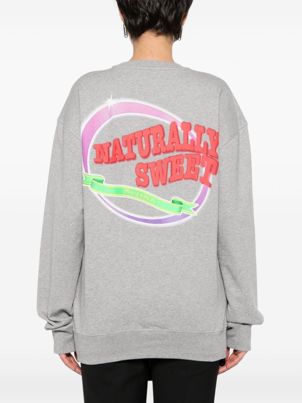 embroidered-logo cotton sweatshirt - 4