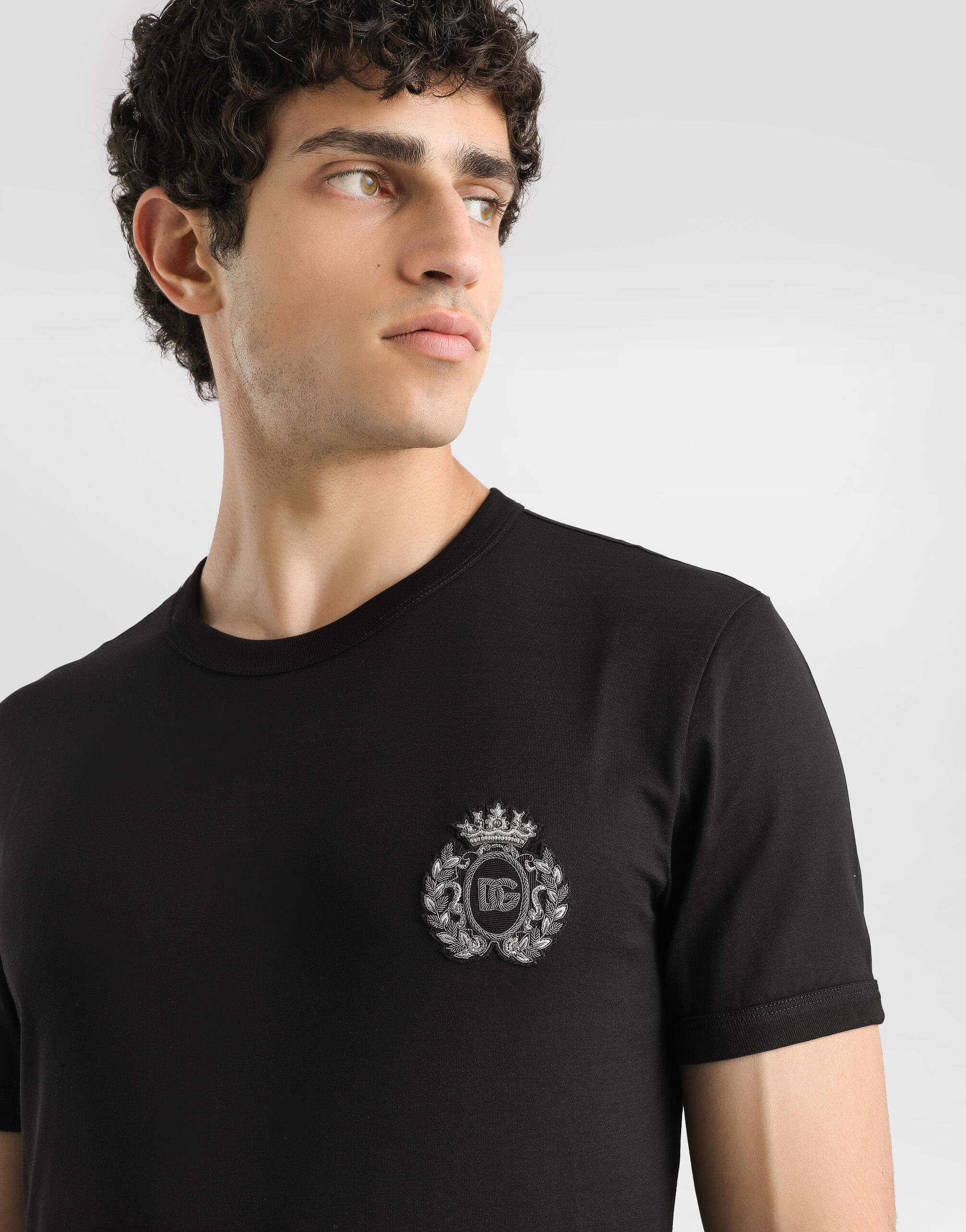 Cotton t-shirt with heraldic patch - 4