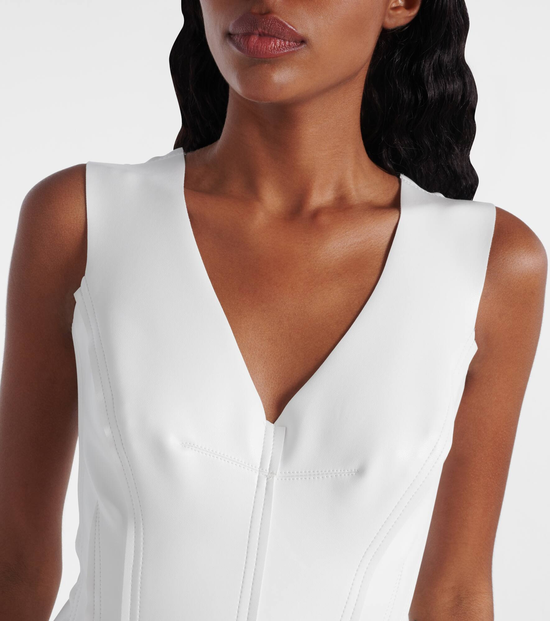 Grace faux leather minidress - 4