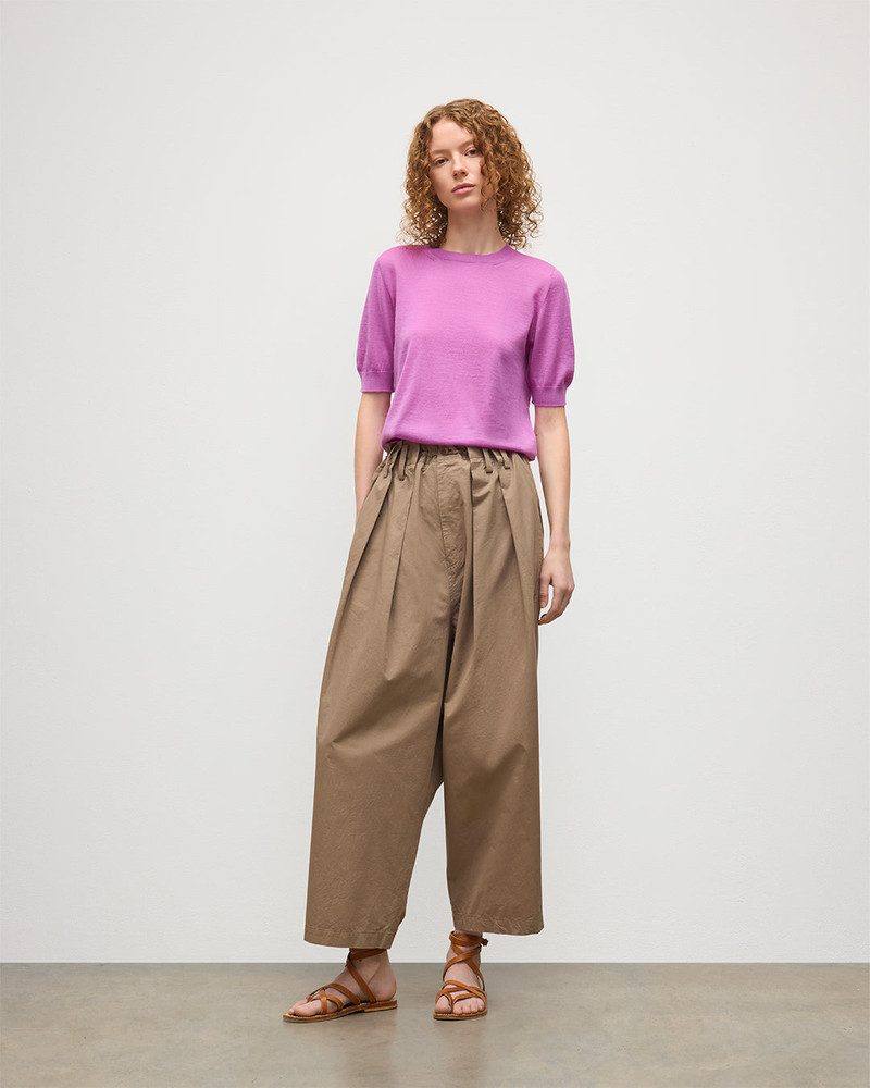 Johnstons of Elgin Honor Pink Superfine Cashmere T-Shirt outlook