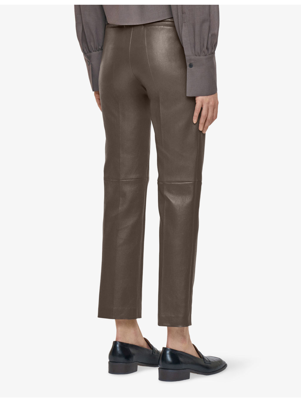 Coleman Straight-Cut Leather Trousers - 3