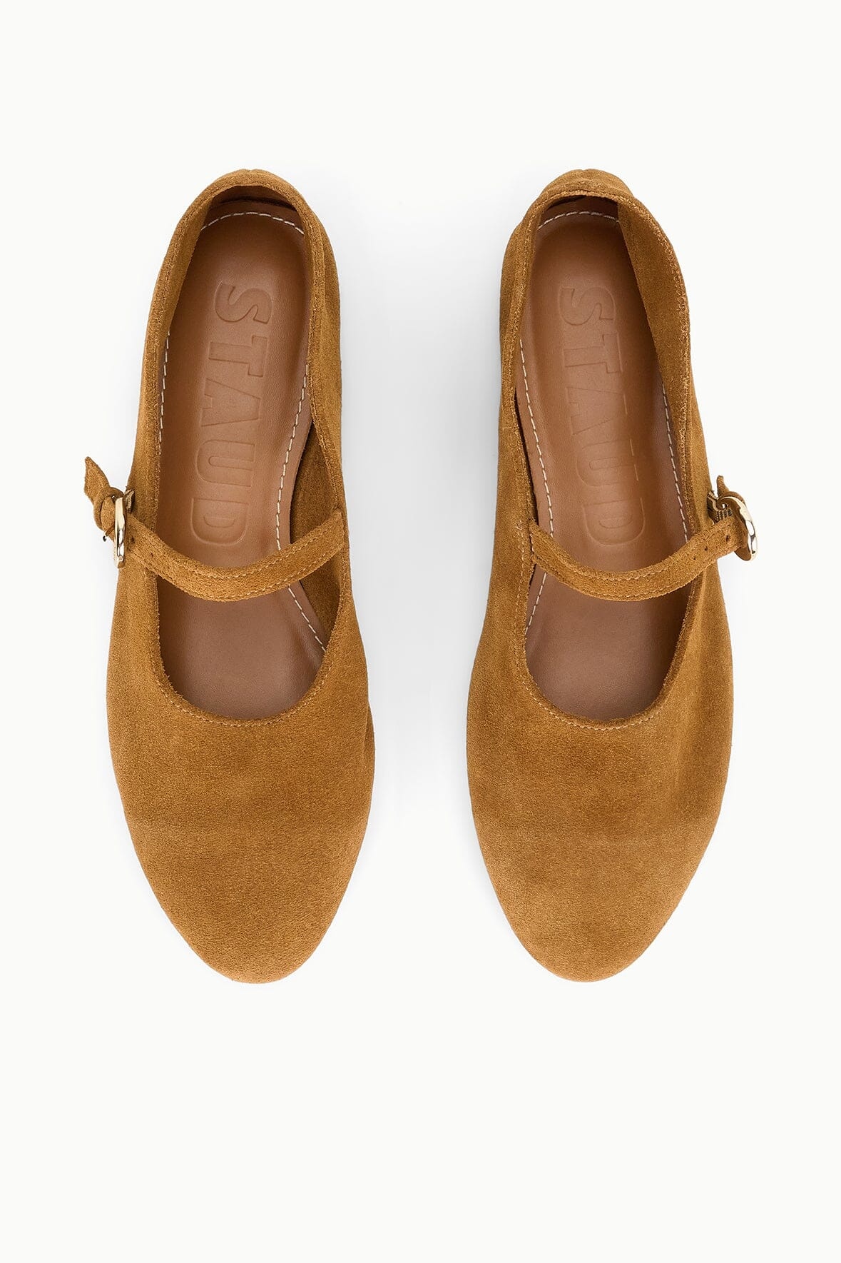 STAUD ALBA MARY JANE BALLET FLAT TAN - 7