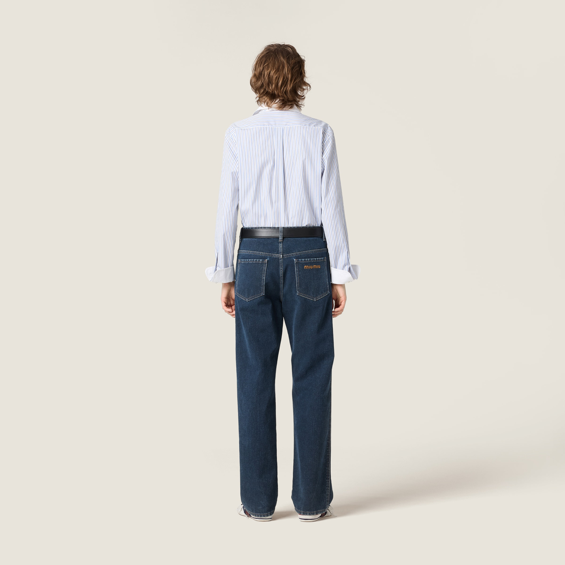 Flocked denim jeans - 3