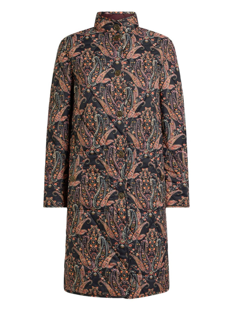 quilted floral paisley-motif coat 1
