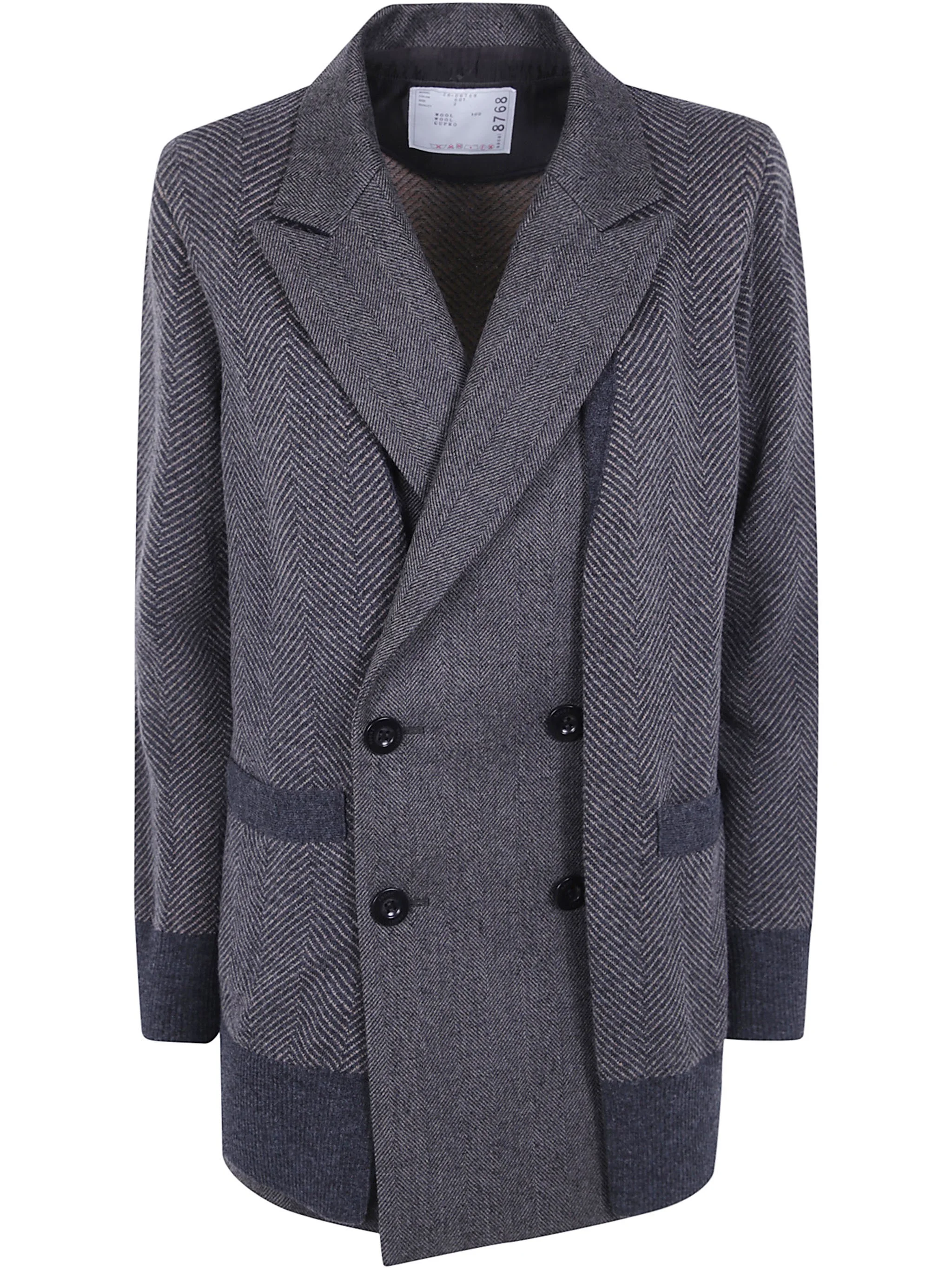 Cardigan Double Face Herringbone "Double Face Herringbone X Wool - 1