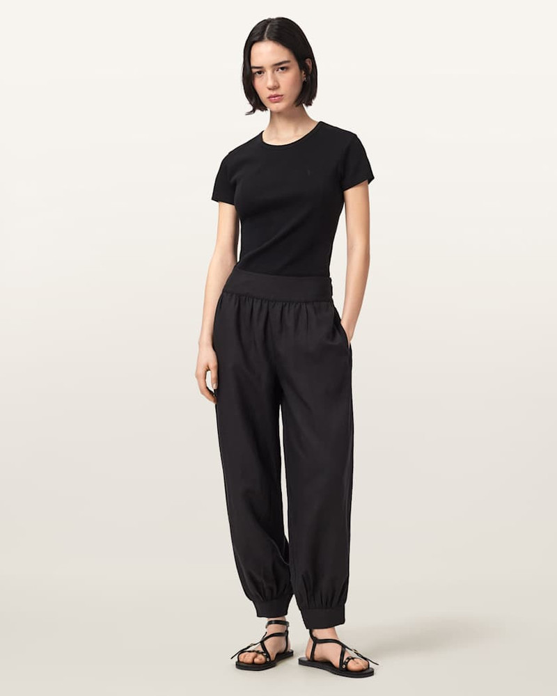 HARRIE LINEN BLEND BAGGY FIT PANTS 5