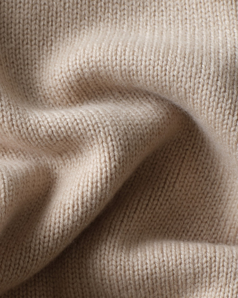 Cashmere Crewneck Sweater in Sand Beige 4