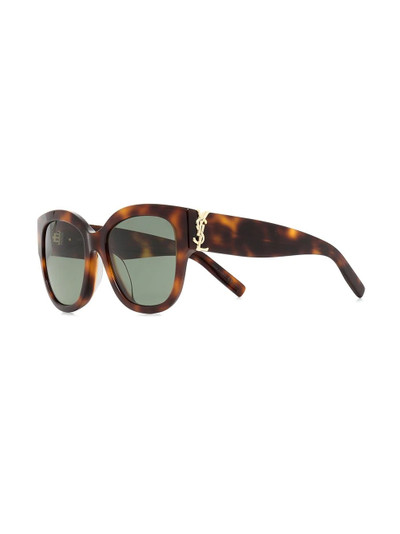 SAINT LAURENT tortoiseshell square-frame sunglasses outlook