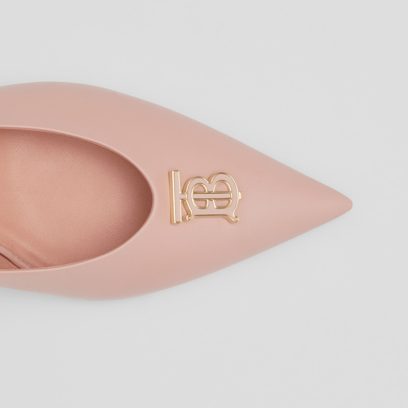 Monogram Motif Leather Point-toe Pumps 3