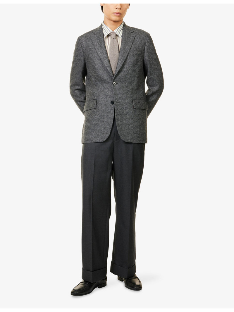 Paul Smith Notched-Lapel Long-Sleeve Wool Jacket outlook