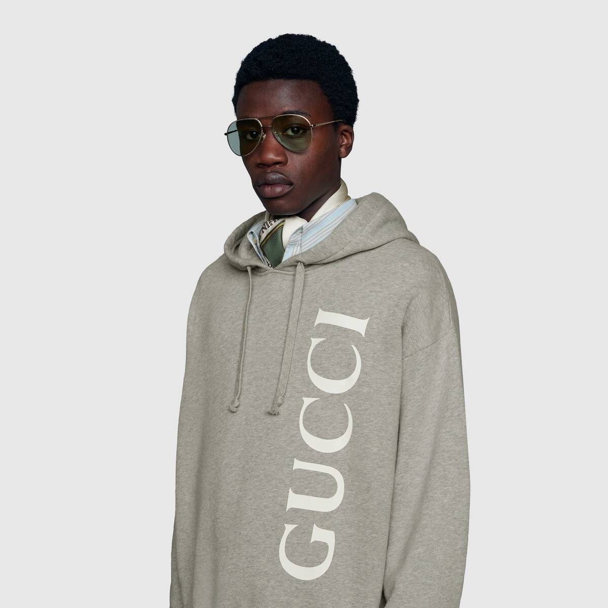 Gucci print hooded sweatshirt - 5