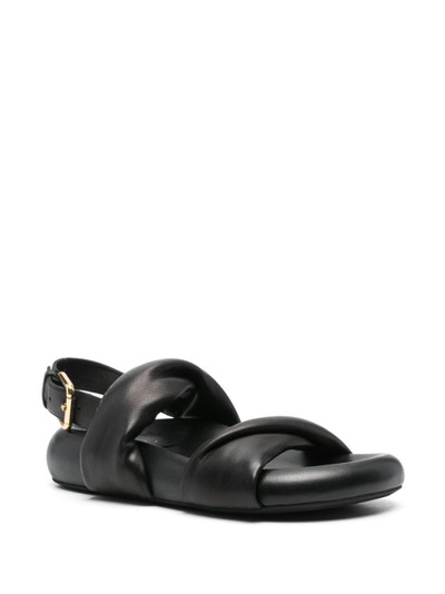 Marni logo-print leather sandals outlook