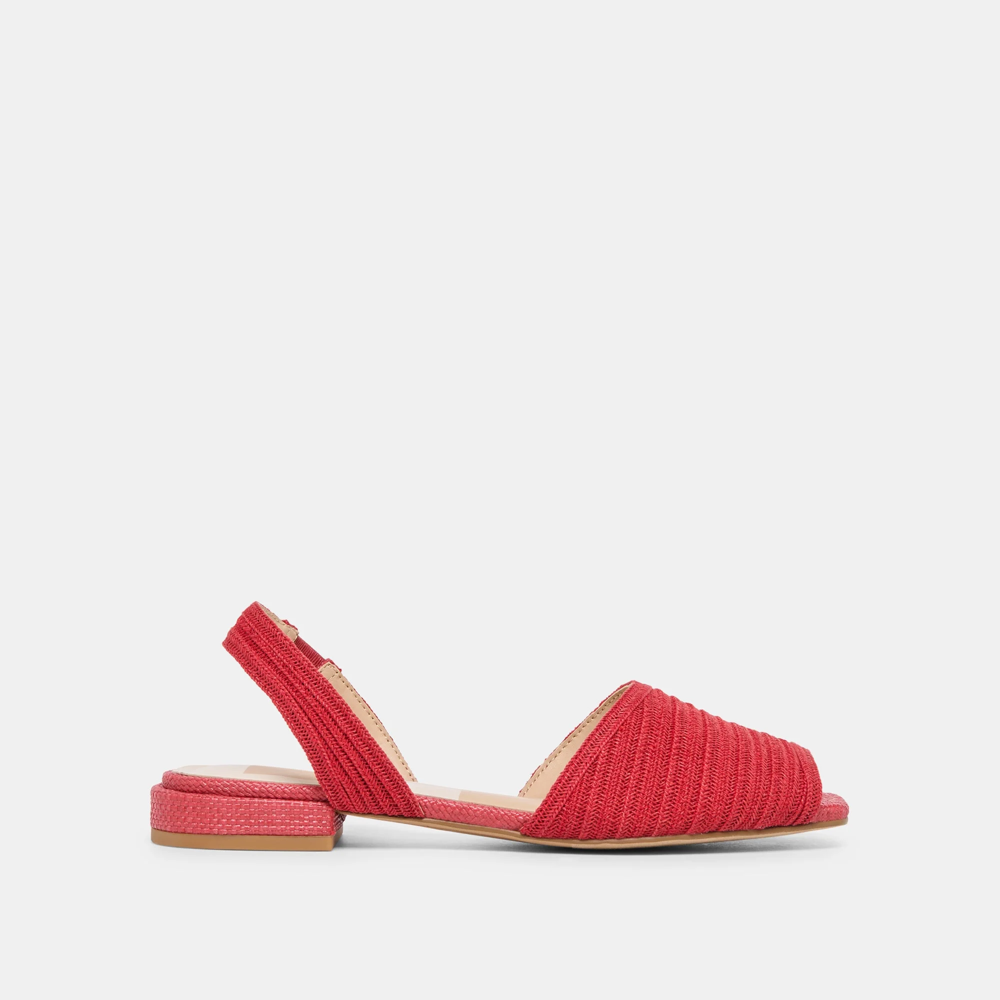 MARZY SANDALS RED RAFFIA - 1