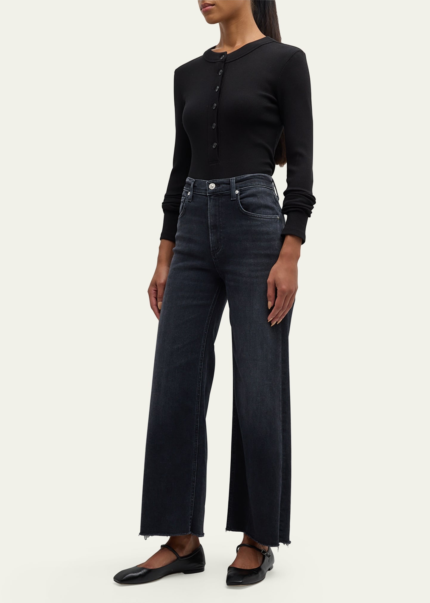 Lyra Wide-Leg Cropped Jeans - 2
