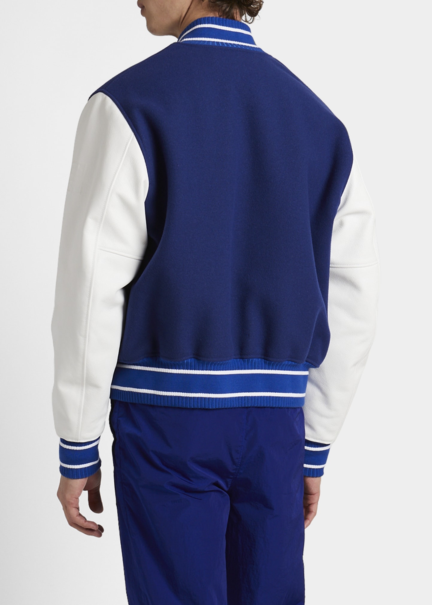 Givenchy Men's Wool Leather Varsity Jacket bergdorfgoodman