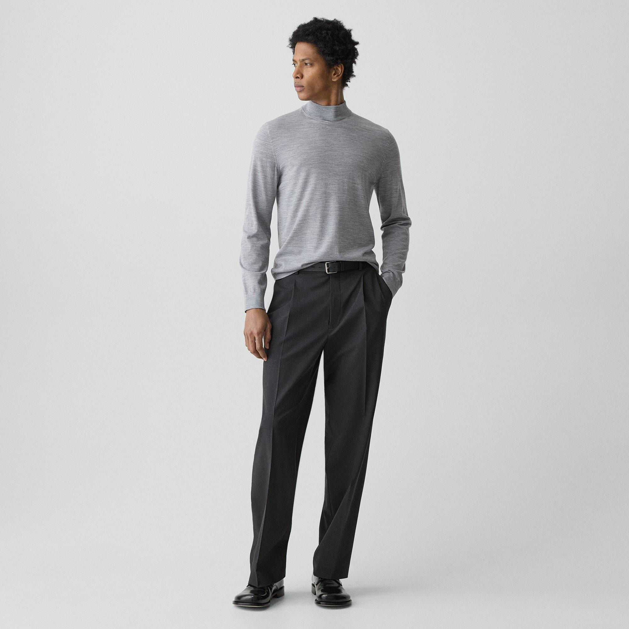 Relaxed Pleat Pant in Stretch Wool - 2