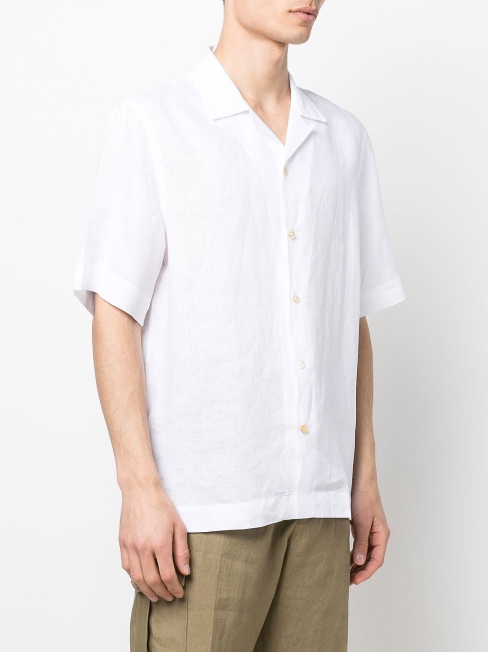 short-sleeve linen shirt - 3