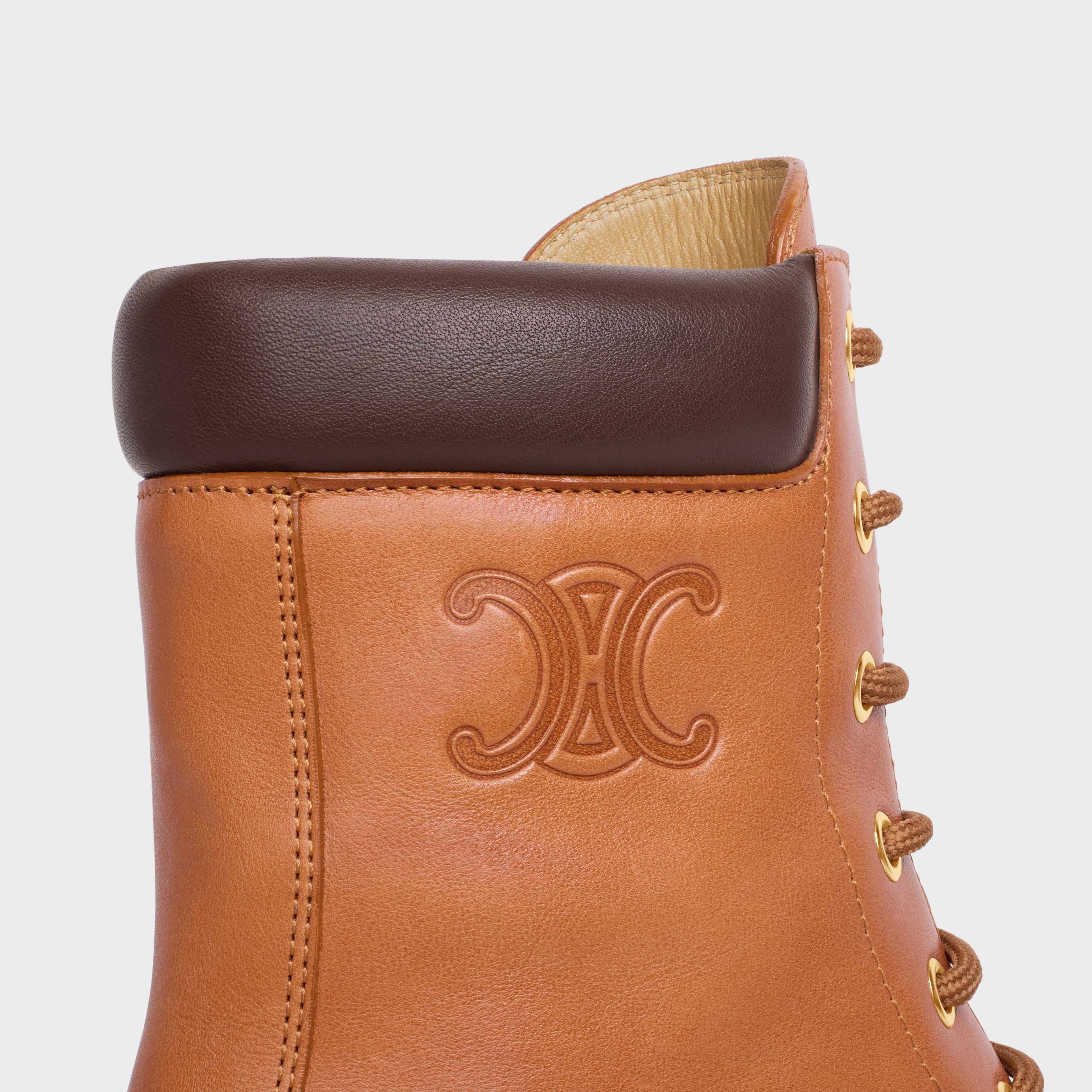 LACE-UP BOOT WITH TRIOMPHE CELINE BULKY in CALFSKIN - 5