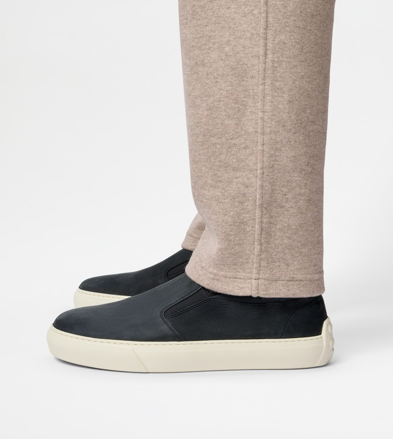 Tod's SLIP-ONS IN NUBUCK - BLUE outlook