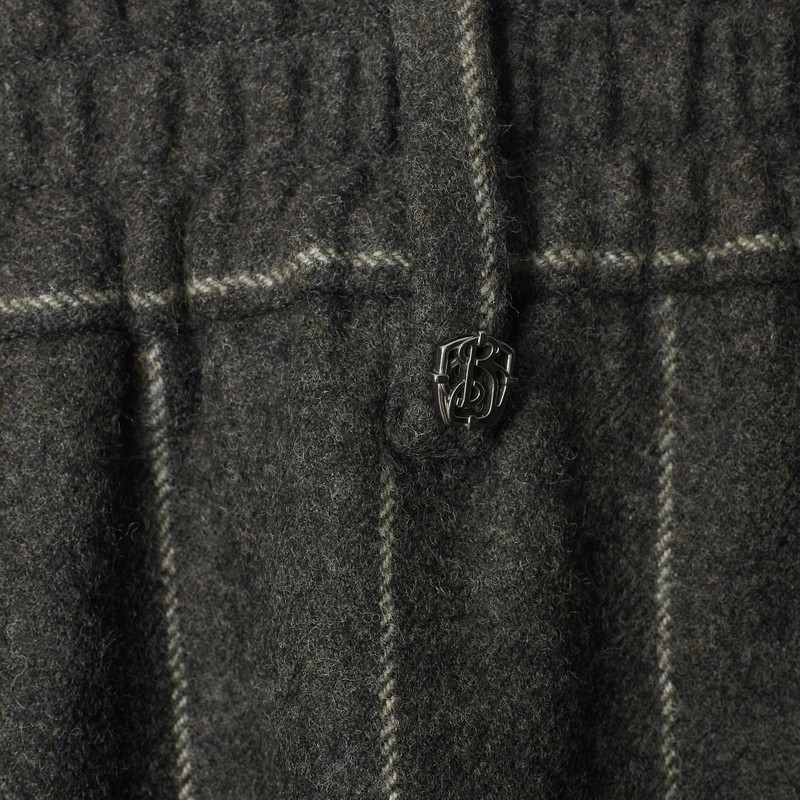 Pinstriped Wool Tailored Trousers 5