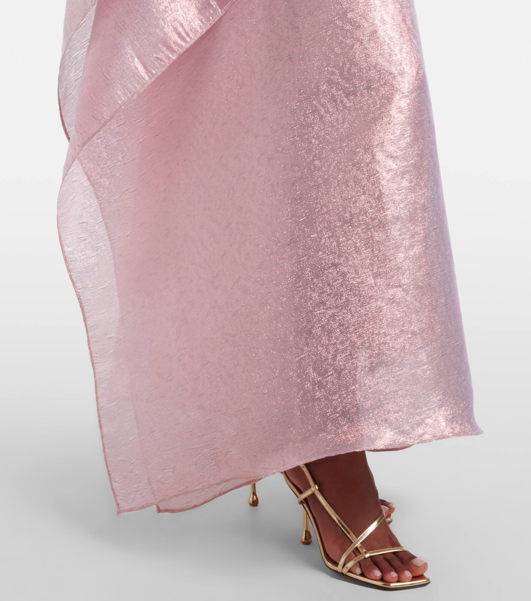 Betsy one-shoulder fil coupé gown - 6