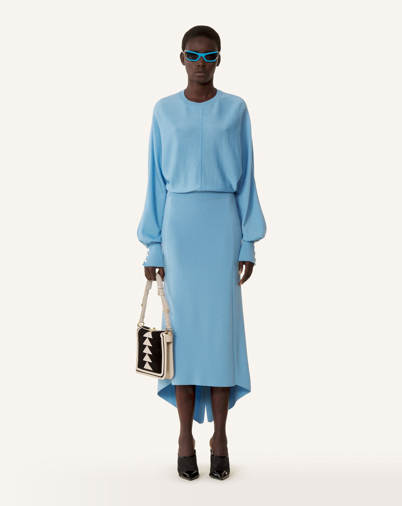 Lanvin BUTTONED LONG SKIRT IN MERINO WOOL outlook