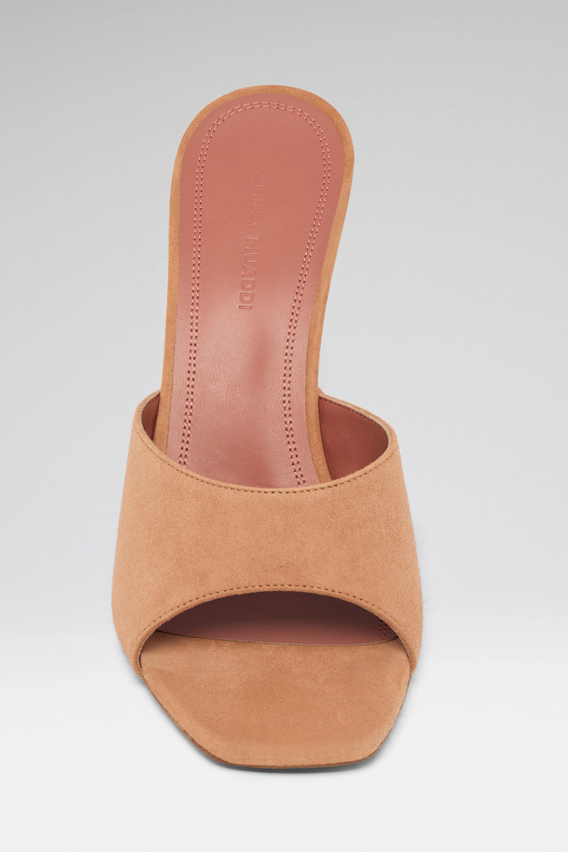 Amina Muaddi LUPITA SLIPPER 95 LATTE SUEDE outlook