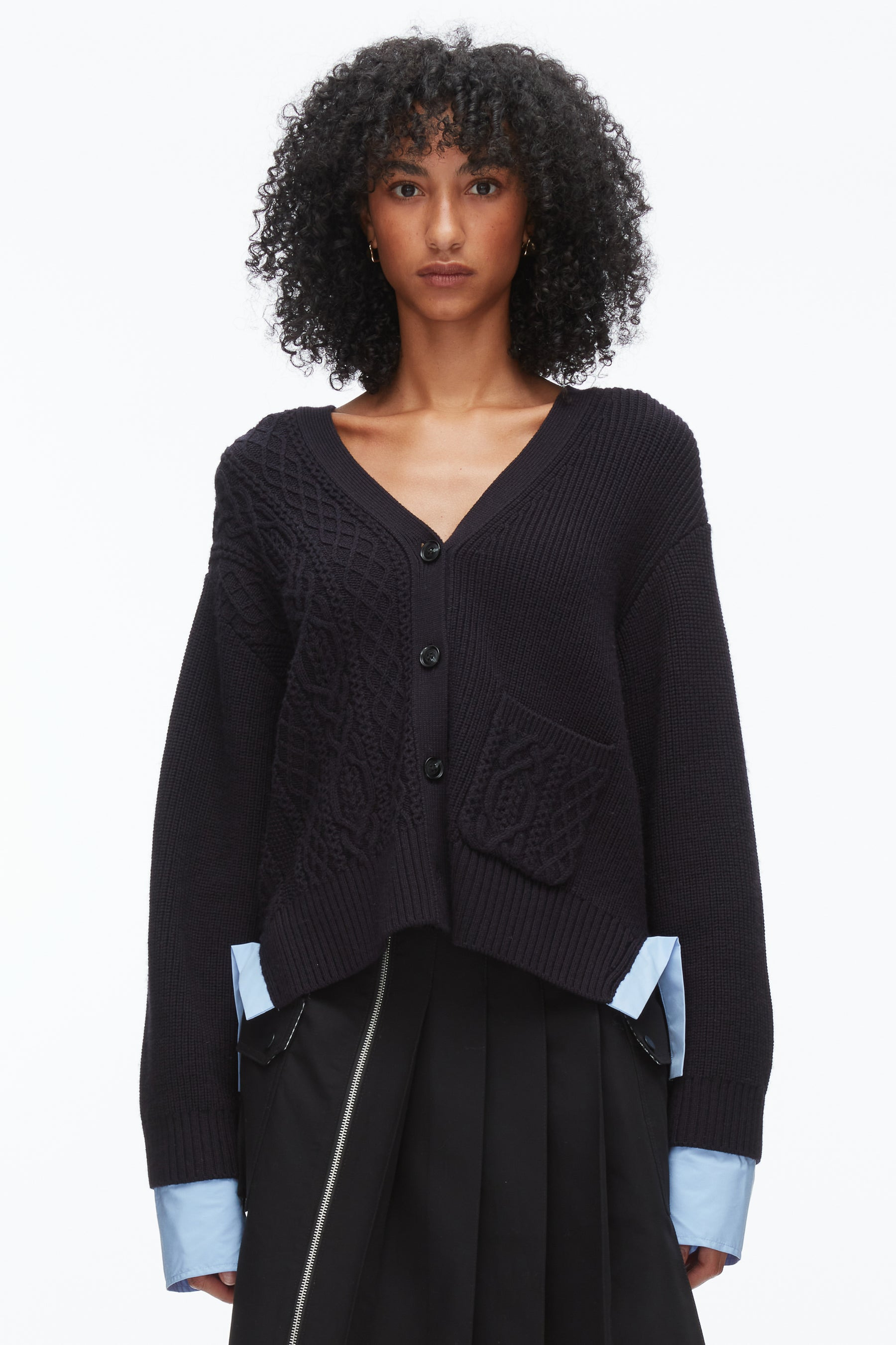 Cable Mix Boyfriend Cardigan - 3